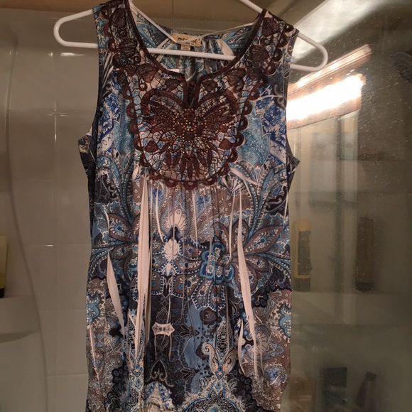 NWT One world blouse tank sleeveless top  shirt S - Picture 3 of 8